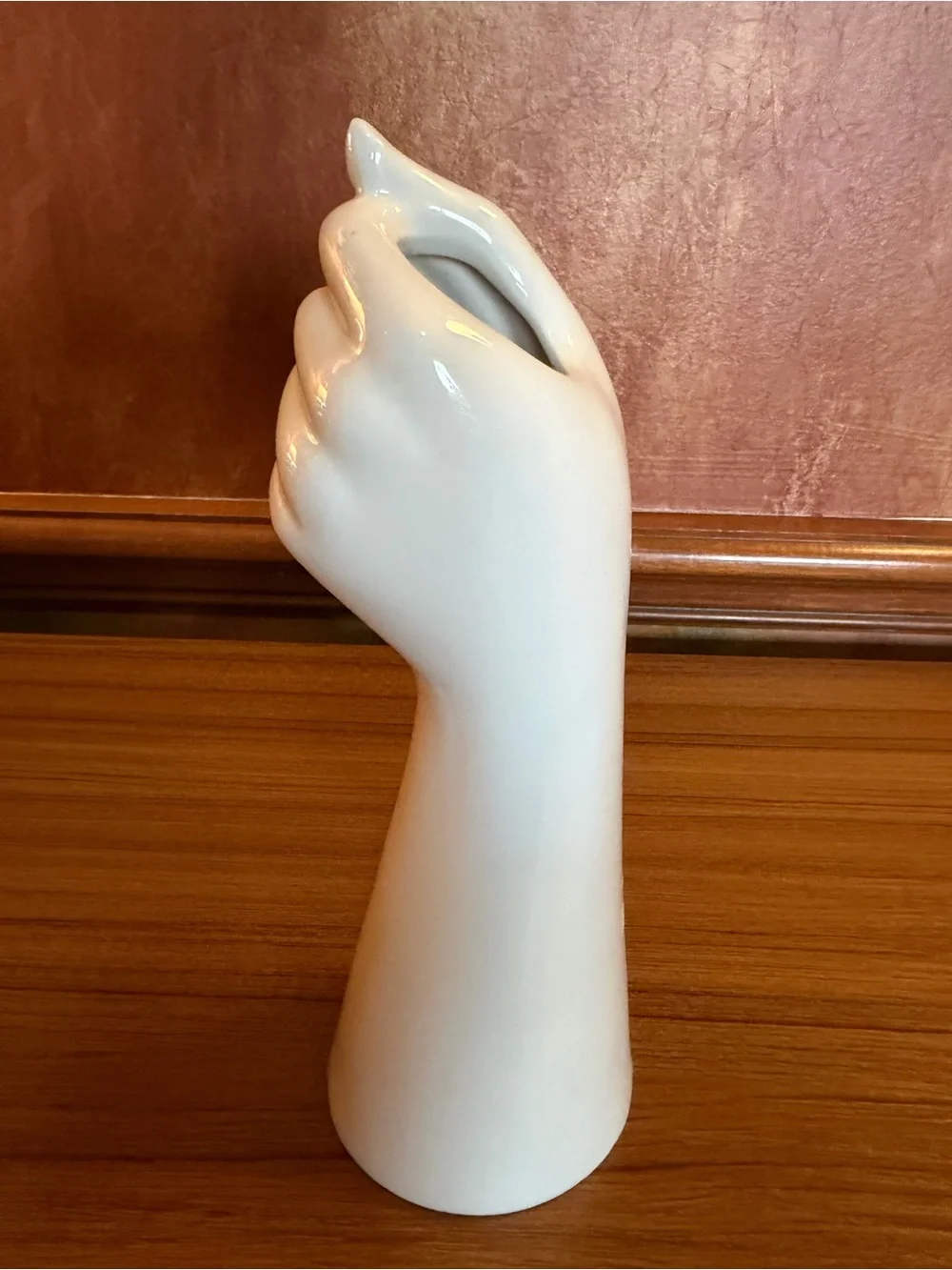 White Ceramic Arm Hand Bud Vase 9